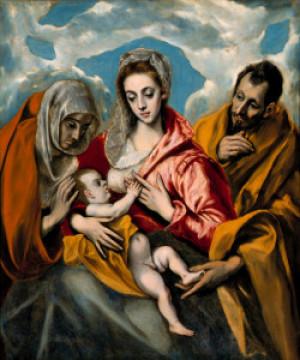 Foto auf Grußkarte - Holy Family El Greco C 1595 oder mit Eigenem F...