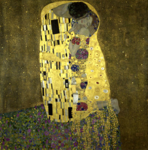 Motiv auf Grußkarte - Klimt The Kiss 1908 oder mit Eigenem Foto