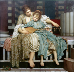 Bild auf Grußkarte - Frederick Lord Leighton Musik Lesson oder mit ...
