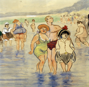 Motiv als Grußkarte - H Zille Freibad Wannsee oder mit Eigenem Foto