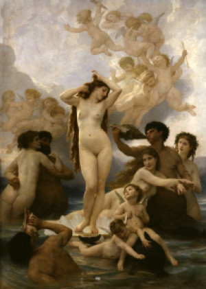 Motiv auf Grußkarte - Bouguereau Birth Of Venus oder mit Eigenem Foto