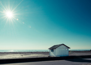 Bild auf Grußkarte - Die Strandhütte oder mit Eigenem Foto