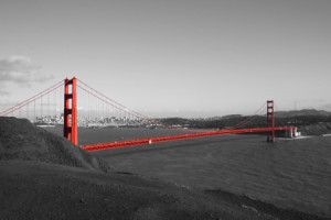 Motiv Kissen - The Golden Gate oder mit Eigenem Foto