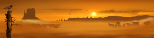Wunschbild als Kissen - Wild West Panorama 1 oder mit Eigenem Foto