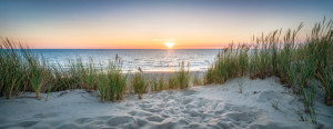 Wunschmotiv Kissen - Sonnenuntergang Am Dünenstrand oder mit Eigene...