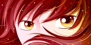 Wunschmotiv als Kissen - Feuer Anime Augen oder mit Eigenem Foto