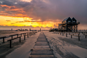 Bilder Kissen - Sonnenuntergang In Sankt Peter Ording oder mit Eige...