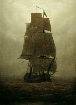 Wunschmotiv als Kissen - Friedrich Sailing Ship In The Fog C 1815 o...