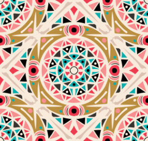 Foto auf Labeldruck - Zickzack Mandala oder mit Eigenem Foto