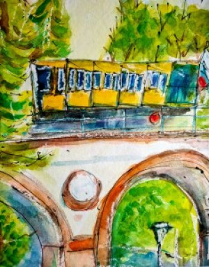 Wunschmotiv auf Labeldruck - Wiesbaden Nerobergbahn oder mit Eigene...