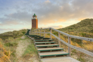 Foto Labeldruck - Sylt Quermarkenfeuer Rotes Kliff In Kampen oder m...