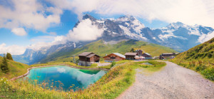 Bild auf Label - Dreigestirn Kleine Scheidegg Berner Oberland oder ...