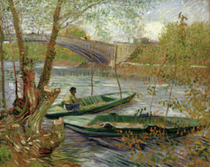 Wunschbild Label - V V Gogh Fishing In Spring Paint 1887 oder mit E...