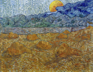 Bilder Labeldruck - V Van Gogh Ev Landsc With Rising Moon oder mit ...