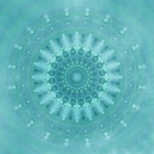 Foto auf Labeldruck - Mandala Hellblau 2 oder mit Eigenem Foto