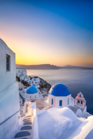 Wunschmotiv auf Label - Oia Auf Santorini In Griechenland oder mit ...