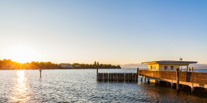 Wunschbild Label - Langenargen Am Bodensee Bei Sonnenaufgang oder m...