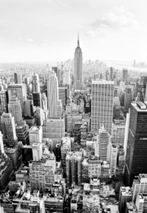 Bild auf Leinwand - New York Skyline Bw oder mit Eigenem Foto