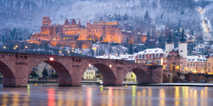 Wunschmotiv auf Leinwand - Heidelberg Im Winter Fine Art oder mit E...