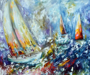 Bild auf Leinwanddruck - Abstract Sea oder mit Eigenem Foto