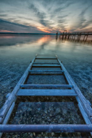 Wunschmotiv Leinwand - Sonnenuntergang Am Ammersee oder mit Eigenem...