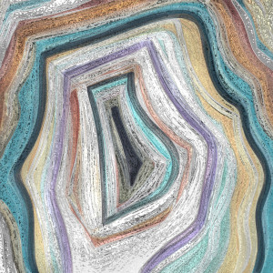 Leinwand - Modern Agate Teal Full oder mit Eigenem Foto