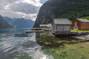 Wunschbild als Leinwanddruck - Mystische Stimmung Am Fjord - Norweg...