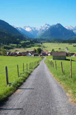 Wunschmotiv als Leinwanddruck - Wanderweg Rubi Mit Aussicht Nach Ob...