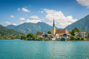 Bild Leinwanddruck - Sommertag Am Tegernsee oder mit Eigenem Foto