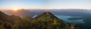 Bild Leinwanddruck - Sonnenaufgang Am Martinskopf Walchenseeblick o...