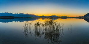 Bild auf Leinwand - Abendstimmung Am Hopfensee oder mit Eigenem Foto