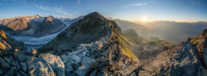 Fotoleinwand - Sonnenaufgang Am Eggishorn oder mit Eigenem Foto