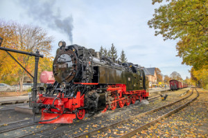 Wunschbild Leinwand - Die Brockenbahn Am Bahnhof Drei Annen Hohne o...