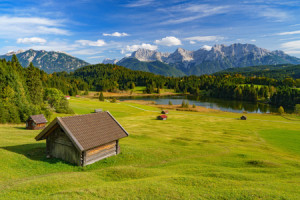 Bild auf Leinwanddruck - Geroldsee Im Herbst oder mit Eigenem Foto