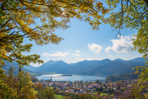 Motiv als Leinwand - Schlierseeblick Herbst In Oberbayern oder mit ...