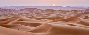 Bilder Leinwanddruck - Sonnenuntergang Über Der Rub Al-Chali Wüste ...