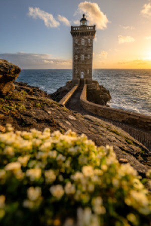 Wunschbild als Leinwanddruck - Phare De Kermorvan Bretagne Frankrei...