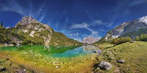 Motiv Leinwanddruck - Seebensee Panorama Mit Zugspitze oder mit Eig...