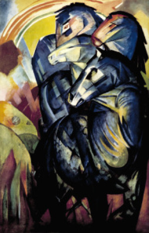 Bilder Leinwanddruck - Franz Marc The Tower Of Blue Horses oder mit...