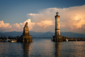 Bilder Leinwanddruck - Deutschland - Lindau Hafeneinfahrt - Bodense...