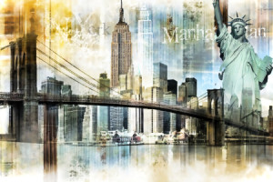 Fotos Mousepad - New York Skyline Abstrakt oder mit Eigenem Foto