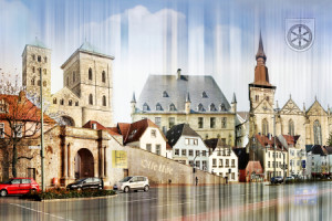 Wunschbild Mousepad - Osnabrück Stadtansicht Collage 01 oder mit Ei...
