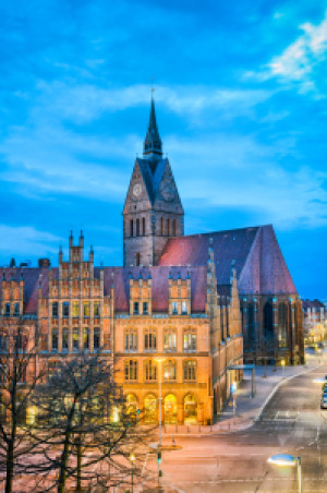 Foto auf Mousepad - Marktkirche Und Altes Rathaus Von Hannover oder...