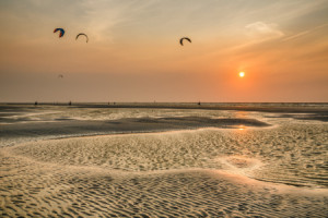 Foto auf Mousepad - Kitesurfer In Sankt Peter-Ording oder mit Eigen...