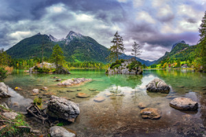 Wunschbild Mousepad - Hintersee Panorama oder mit Eigenem Foto