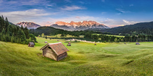 Foto Mousepad - Almwiese Im Karwendel Gebirge In Den Alpen oder mit...