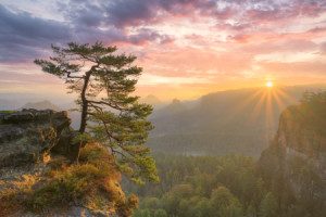 Wunschmotiv als Mousepad - Sonnenaufgang In Der Sächsischen Schweiz...