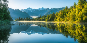 Wunschmotiv als Mousepad - Neuseeland Lake Matheson Panorama 1 oder...