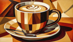 Foto auf Mousepad - Cappuccino Genuss Ki oder mit Eigenem Foto