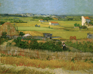 Foto auf Mousepad - V V Gogh The Harvest Paint 1888 oder mit Eigene...